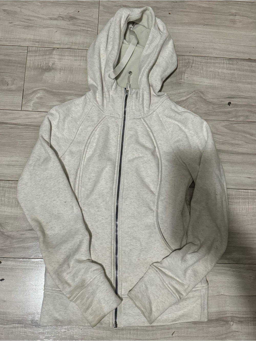 lululemon athletica Light Heathered Beige Zip Hoodie